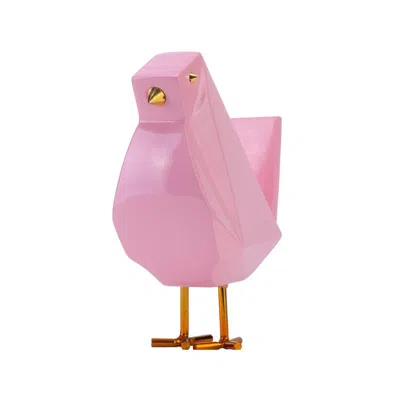Finesse Decor Bird Sculpture In Pink