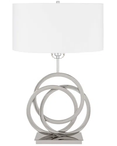 Finesse Decor Chrome Circles Table Lamp In Silver