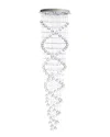 Finesse Decor Crystal Chandelier Double Helix In Silver