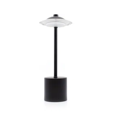 Finesse Decor Glow Spaceship Rechargeable Table Lamp In Black