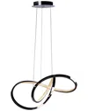 Finesse Decor Finesse Lighting Knotted Led Dimmable Chandelier In Black