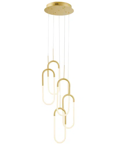 Finesse Decor Led Five Clips Chandelier In Gold