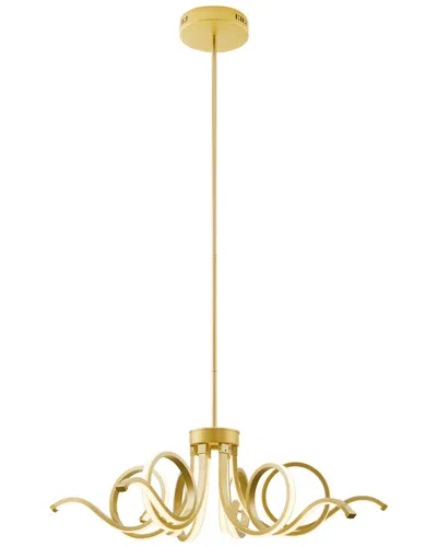 Finesse Decor Magnolia Led Adjustable Chandelier In Gold