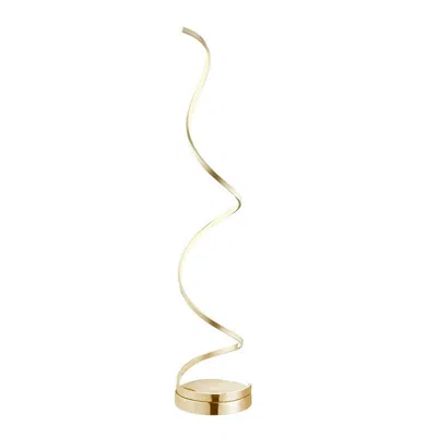 Finesse Decor Modern Spiral Led 61" Gold Floor Lamp Dimmable Led Strip