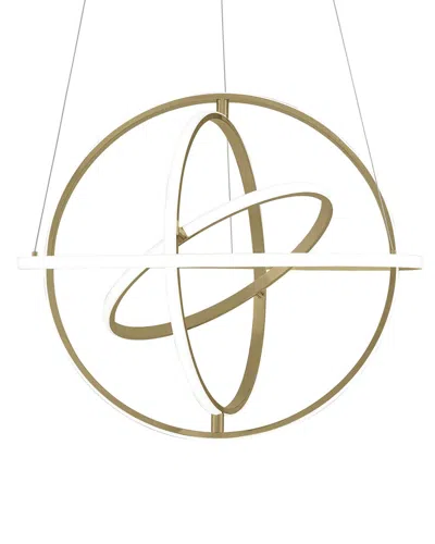 Finesse Decor Oxford Led Adjustable Chandelier In Gold