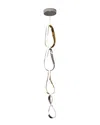 Finesse Décor Prague Dimmable Integrated Led Chrome Chandelier In Gold