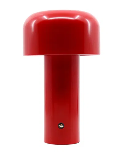 Finesse Décor Silhouette 3-temperature Dimmable Integrated Led Touch  Rechargeable Table Lamp In Red