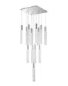 Finesse Decor Sparkling Night Cylinder Chandelier In Silver