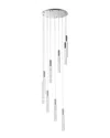 Finesse Decor Sparkling Night Cylinder Chandelier In Silver