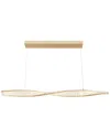 Finesse Décor Towson Cct Integrated Led Brushed Chandelier In Gold