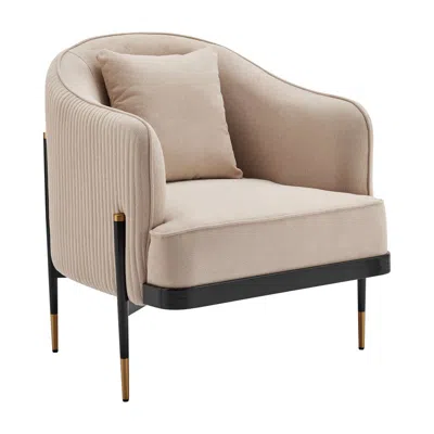 Finesse Decor Versa Transitional Elegance Accent Chair In Neutral