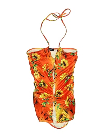 Pre-owned Finesse One Piece Swimsuit In Orange