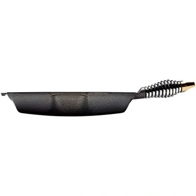 Finex 10 Inch Cast Iron Grill Pan In Black