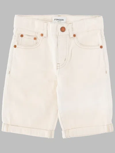 Finger In The Nose Edmond Raw Ecru - 5-pocket Comfort Fit Shorts In Neutral