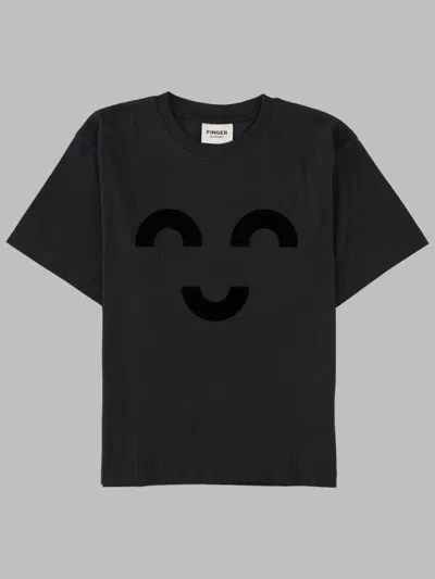 Finger In The Nose King Mini Macaroni Unisex Kids Short Sleeve T-shirt In Black