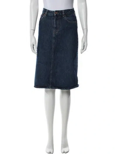 Pre-owned Finger In The Nose Knee-length Skirt In Blue