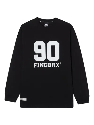 Fingercroxx 90 Number Long-sleeve T-shirt In Black