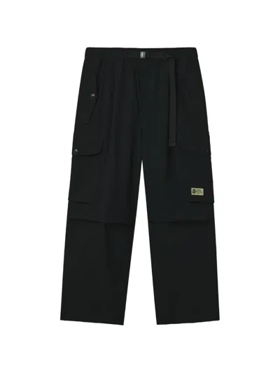 Fingercroxx Belted Cargo Trousers In Blue