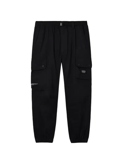 Fingercroxx Belt-loop Pocket Track Pants In Black