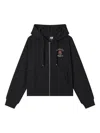 Fingercroxx Bigfoot Embroidered Zip-up Hoodie In Black