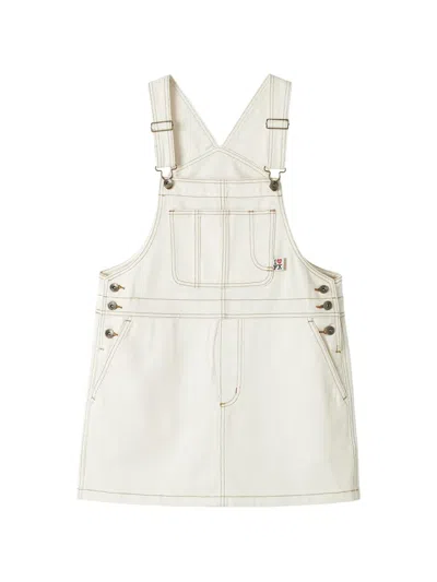 Fingercroxx Buckled Overall Dress In Neutral
