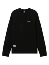 Fingercroxx Cable-knit Embroidered Sweater In Black