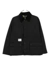 Fingercroxx Corduroy-collar Jacket In Black