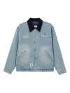 Fingercroxx Corduroy Collar Jacket In Blue