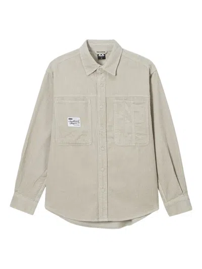 Fingercroxx Corduroy Patch-pocket Shirt In Neutral