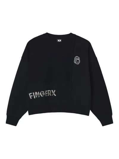 Fingercroxx Cotton Sweatshirt In Black