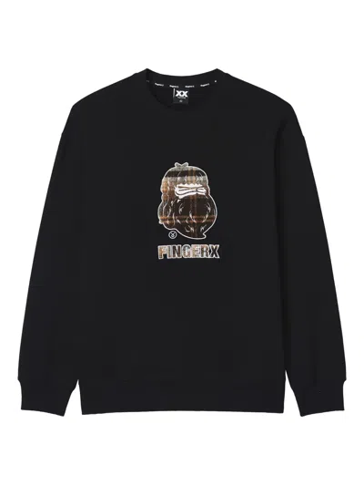 Fingercroxx Cotton Sweatshirt In Black