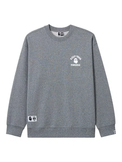Fingercroxx Cotton Sweatshirt In Gray
