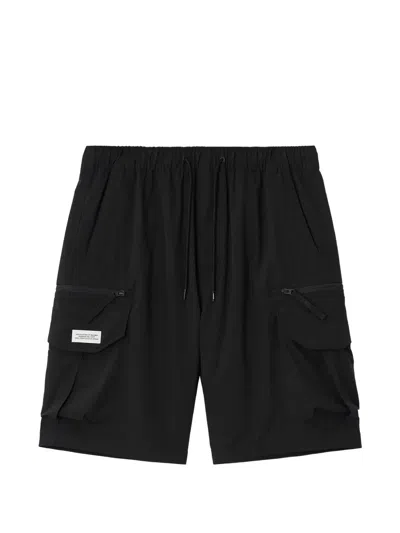 Fingercroxx Drawstring Cargo Shorts In Black
