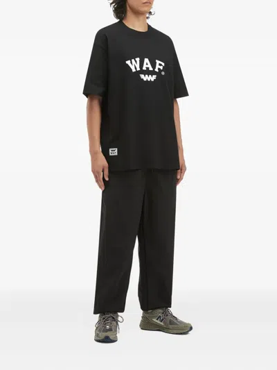 Fingercroxx Drawstring-cuffed Trousers In Black