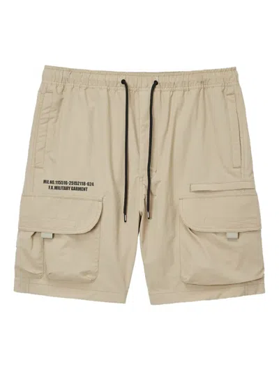 Fingercroxx Drawstring-fastening Cargo Shorts In Neutral
