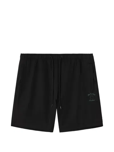 Fingercroxx Drawstring Label Shorts In Black