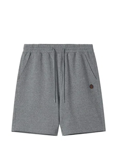 Fingercroxx Drawstring Logo Shorts In Gray