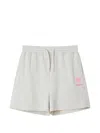 Fingercroxx Drawstring Patch Pocket Shorts In Gray