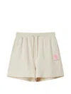 Fingercroxx Drawstring Patch Shorts In Neutral