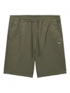 Fingercroxx Drawstring Side-pocket Shorts In Green