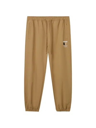 Fingercroxx Drawstring Track Pants In Brown