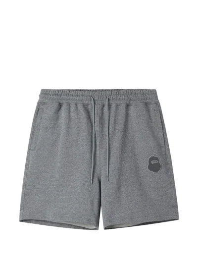 Fingercroxx Drawstring-fastening Track Shorts In Gray