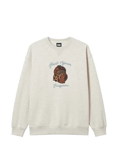 Fingercroxx Embellished-detail Sweatshirt In Gray