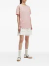 Fingercroxx Embroidered Cotton T-shirt In Pink