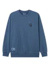 Fingercroxx Embroidered Crew-neck Sweatshirt In Blue