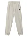 Fingercroxx Embroidered Cuffed Trousers In Gray