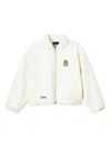 Fingercroxx Embroidered Fleece Jacket In White