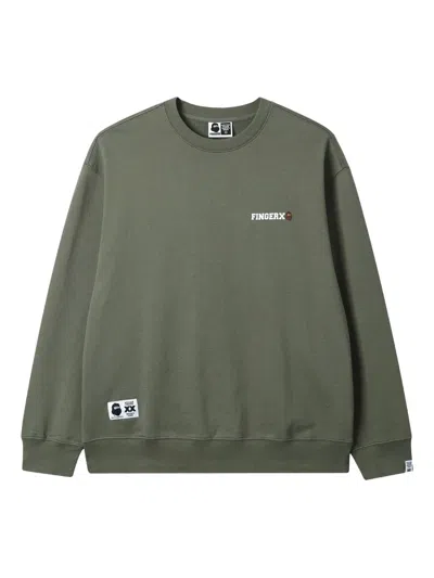 Fingercroxx Embroidered Logo Cotton Sweatshirt In Multi
