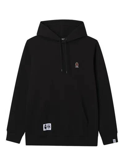 Fingercroxx Embroidered-logo Hoodie In Black