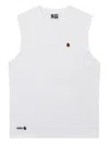 Fingercroxx Embroidered-logo Sleeveless Vest In White